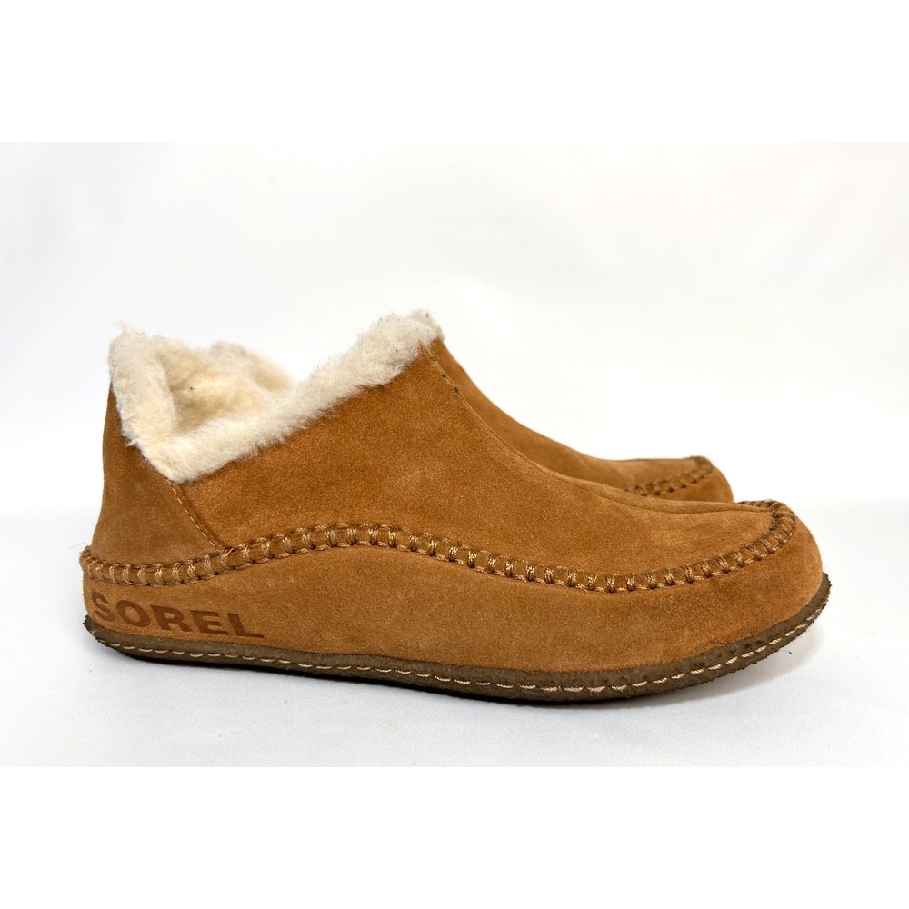 Sorel Men's size 8 EU 41 Suede Manawan II Slipper Shoes Fur Lined